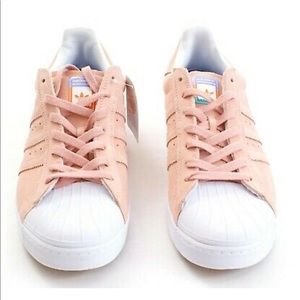 Adidas Skateboarding Pink Superstar Suede Shoes